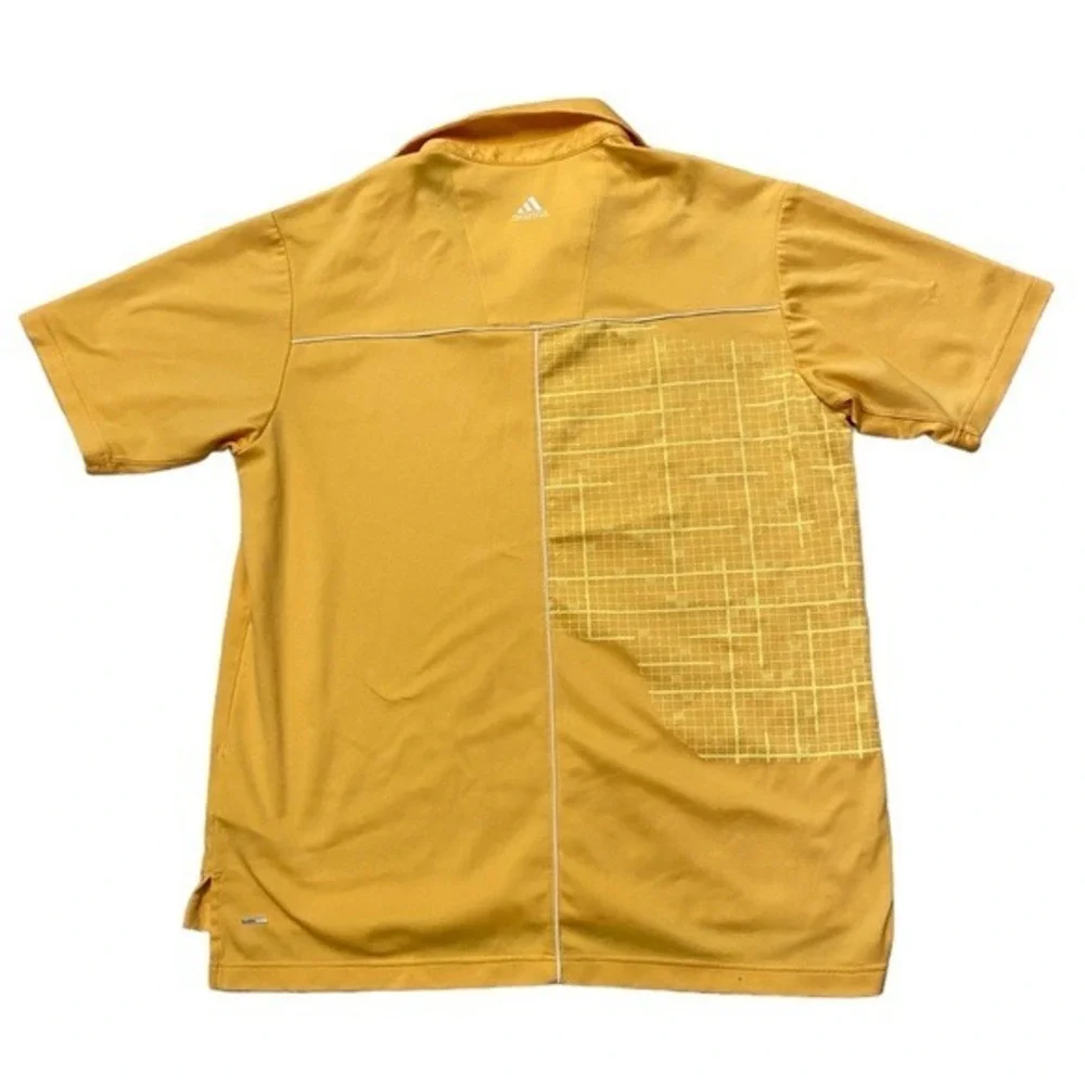 Adidas Golf‎ Mens Yellow ClimaCool Short Sleeve Polo Shirt Size Medium